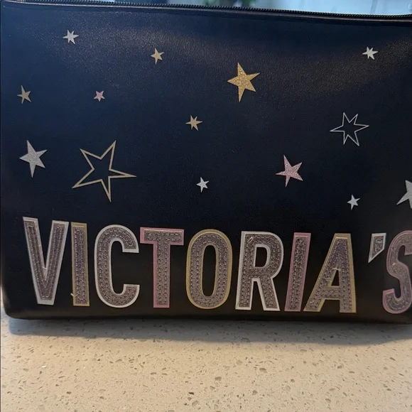 Victoria's Secret Black Starry Cosmetic Bag - Picture 1 of 6